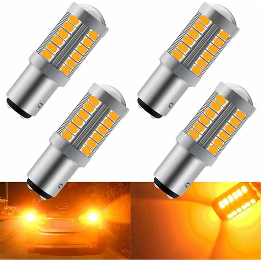 Amber 1157 Ba15D P21/5W 5630 33Smd Car LED Bulbs Canbus 900Lm Super Bright Front And Rear Turn Signal Light V1188-MS-227-1261