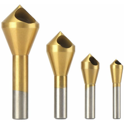 4 pcs Deburring Countersink Bit 90 degreesHss Titanium Coated Countersink Drill Bit Metal Chamfering Screw V1188-MS-227-1265