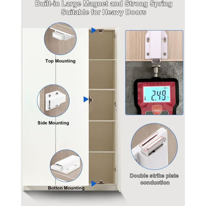 Push To Open 2 Pieces Push Open Push Door Cupboard Magnet Closure For Cabinet Drawer System Magnetic Latch V1188-MS-227-1268