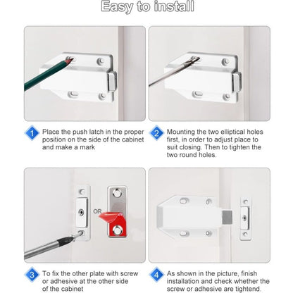 Push To Open 2 Pieces Push Open Push Door Cupboard Magnet Closure For Cabinet Drawer System Magnetic Latch V1188-MS-227-1268