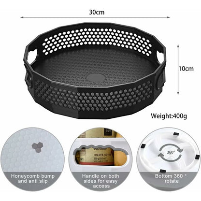 Turntable, Plastic Spice Rack Organizer For Spices Condiments Kitchen Storage, Kitchen Cupboard Turntable, V1188-MS-227-1273