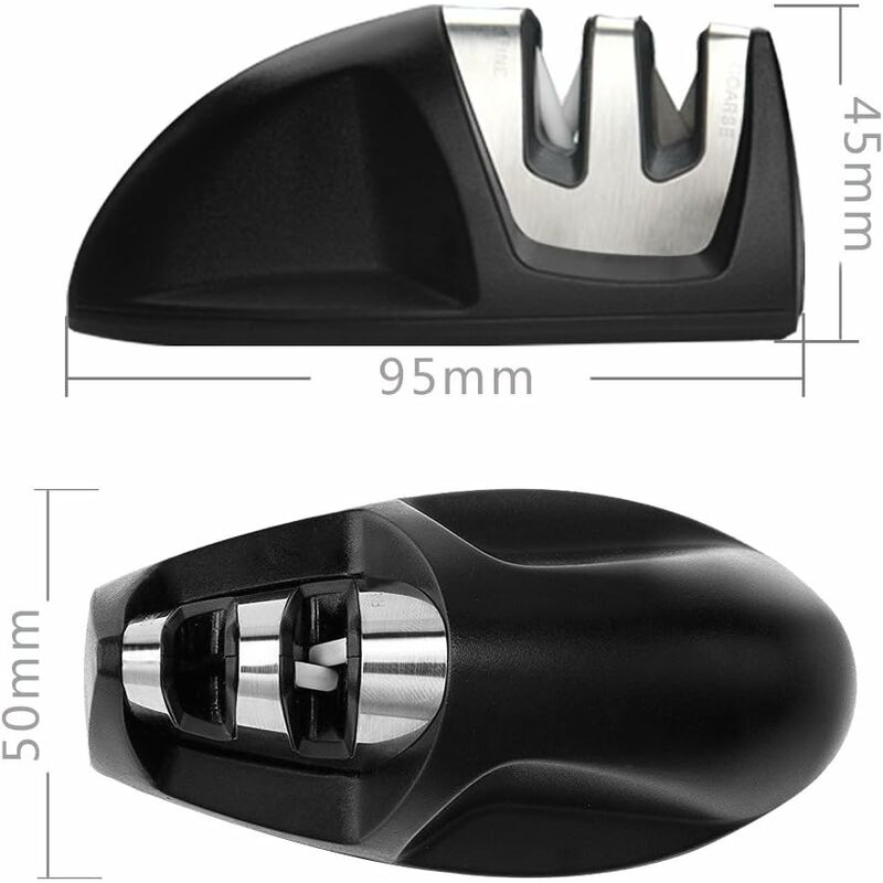 Professional Kitchen Sharpener 2 In 1 Manual Sharpener For All Sizes Stainless Steel And Ceramic Knives, V1188-MS-227-1278
