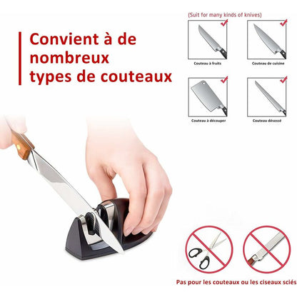 Professional Kitchen Sharpener 2 In 1 Manual Sharpener For All Sizes Stainless Steel And Ceramic Knives, V1188-MS-227-1278