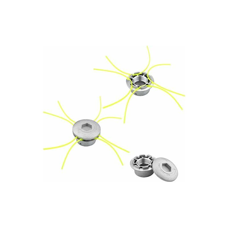 Universal Aluminum Brush Cutter Head Replacement Brush Cutter Heads String Set Lawn Trimmer Attachment Power V1188-MS-227-1281