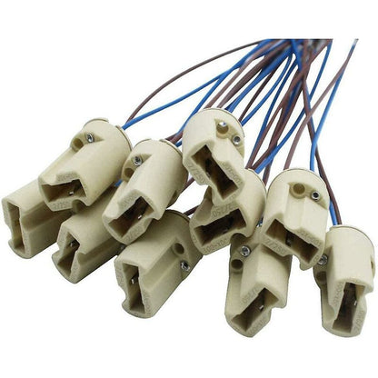 10 pcs G9 Ceramic Lamp Holder,Halogen Lamps Ceramic Connector Socket,G9 Lamp Holder 250V G9 Socket Ceramic V1188-MS-227-1282
