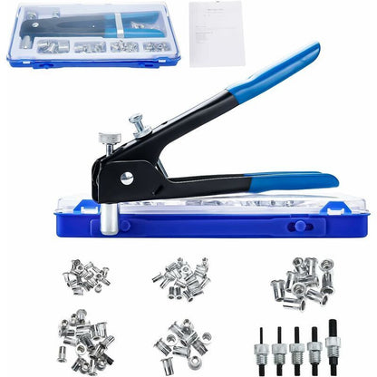 86 pcs Rivet Gun M3 M4 M5 M6 M8 Threaded Nut Rivet Nut Tool Riveting Pliers Threaded Insert Kit V1188-MS-227-1293