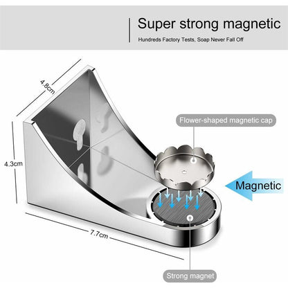 2 Pack Plastic Soap Dish Holder With 3M Magnetic Magnet, Wall Hanging Soap Holder, Easy To Use For Bathroom, V1188-MS-227-1303