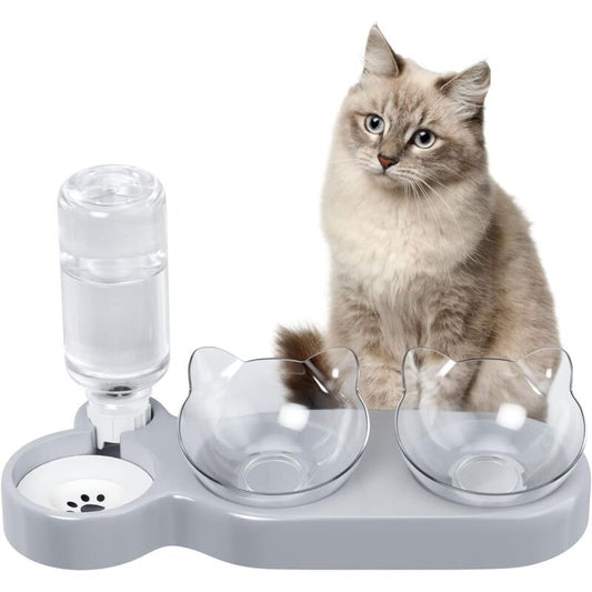 Cat Bowl, 15 degrees Tilting Cat Water Bowl, Automatic Cat Bowl, Cat Feeders And Waterers, Non-Slip Cat Bowl, V1188-MS-227-1308