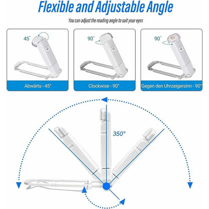 Reading Light, Clip-On Reading Lamp Usb Rechargeable, Flexible And Portable Clip-On Eye-Caring Light Compact V1188-MS-227-1315