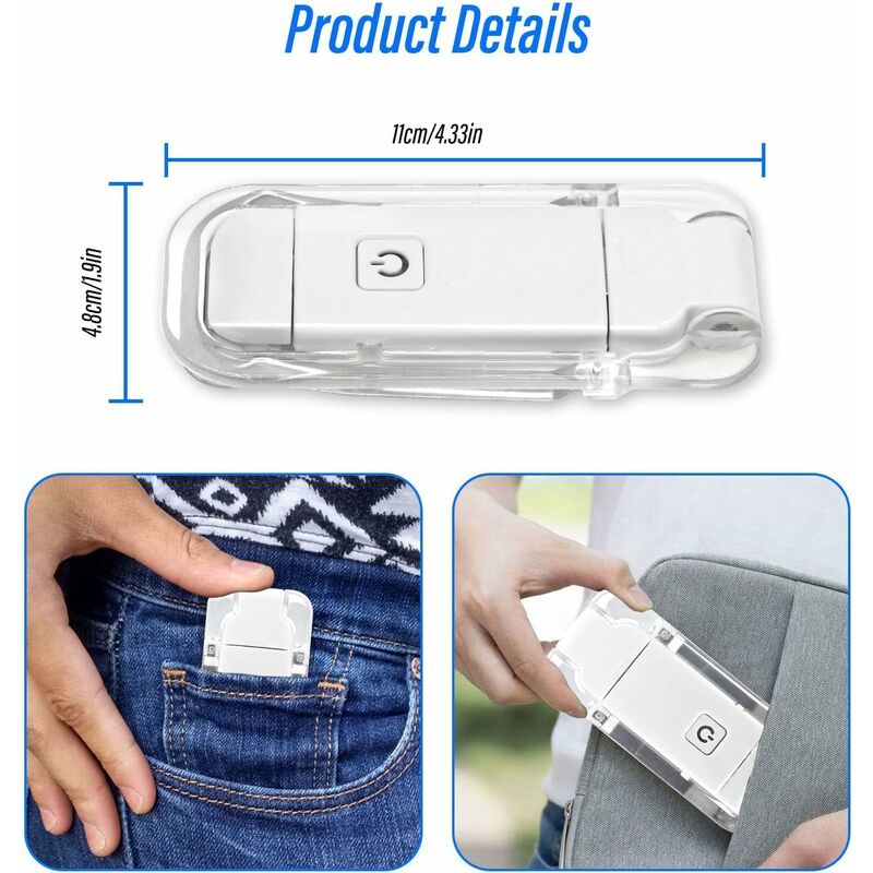 Reading Light, Clip-On Reading Lamp Usb Rechargeable, Flexible And Portable Clip-On Eye-Caring Light Compact V1188-MS-227-1315