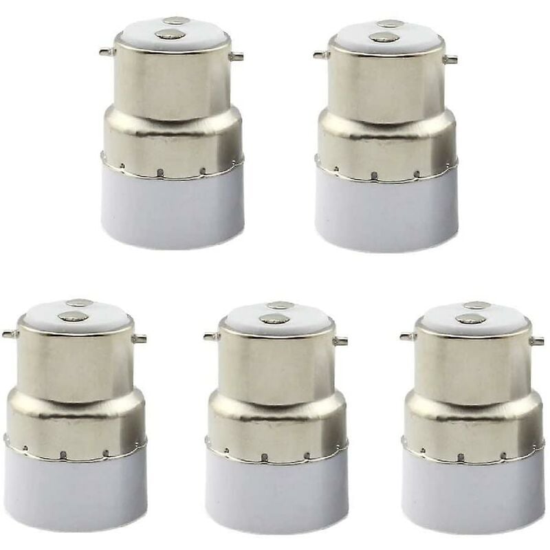 5 Pack B22 To E14 Light Bulb Socket Converter B22 Socket Adapter Convert To Standard E14 Lamp Holder V1188-MS-227-1316