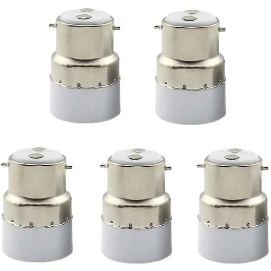 5 Pack B22 To E14 Light Bulb Socket Converter B22 Socket Adapter Convert To Standard E14 Lamp Holder V1188-MS-227-1316