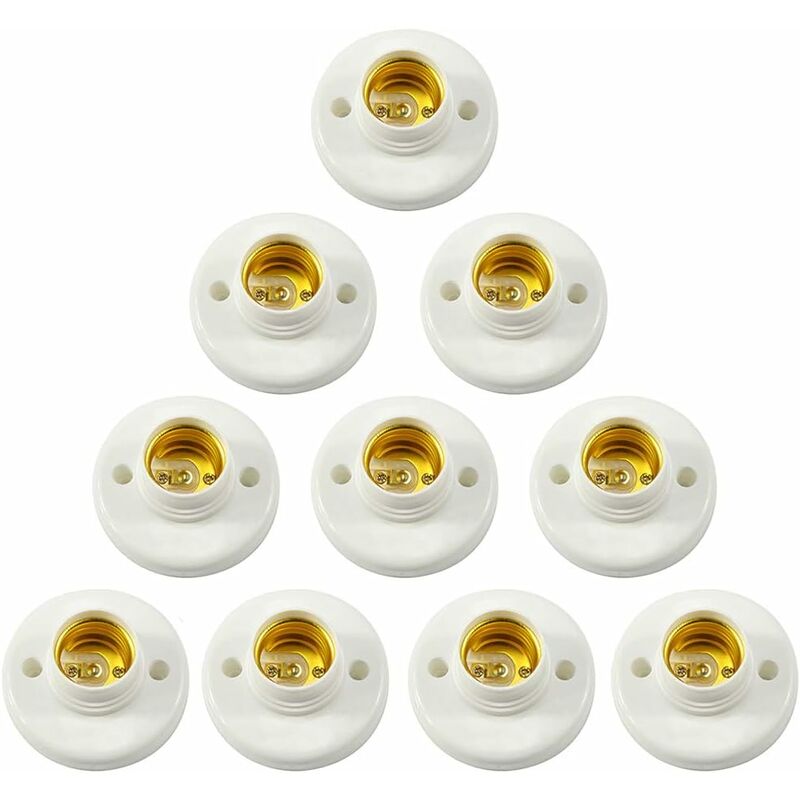 E27 Lamp Holder Screw Socket Plastic Wall Mount LED Bulb Base Converter Adapter Holders For E27 Bulb Plastic V1188-MS-227-1317