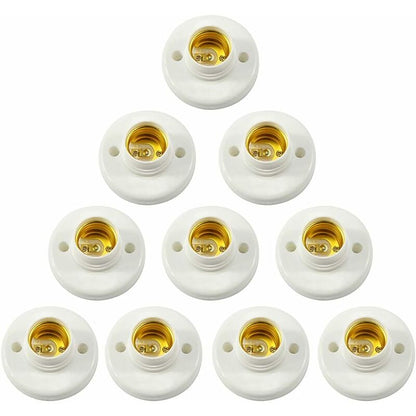 E27 Lamp Holder Screw Socket Plastic Wall Mount LED Bulb Base Converter Adapter Holders For E27 Bulb Plastic V1188-MS-227-1317