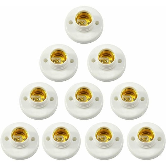 E27 Lamp Holder Screw Socket Plastic Wall Mount LED Bulb Base Converter Adapter Holders For E27 Bulb Plastic V1188-MS-227-1317