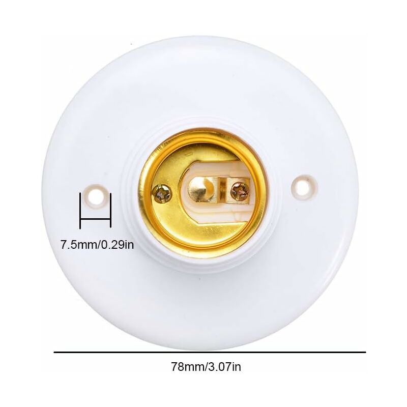 E27 Lamp Holder Screw Socket Plastic Wall Mount LED Bulb Base Converter Adapter Holders For E27 Bulb Plastic V1188-MS-227-1317