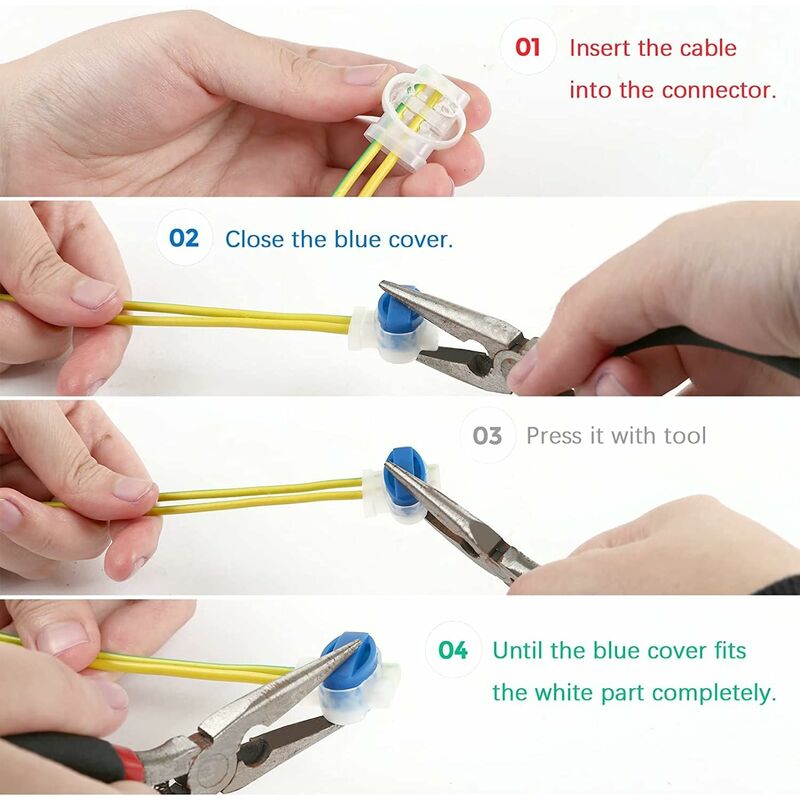 20 pcs Resin Filled Cable Connectors For Automower RObot Lawn Mower V1188-MS-227-1318