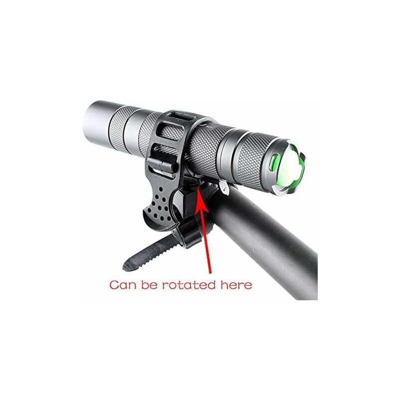 Bicycle Flashlight Mount Clip 360 Degree ROtation Universal LED Bike Light Holder V1188-MS-227-1325