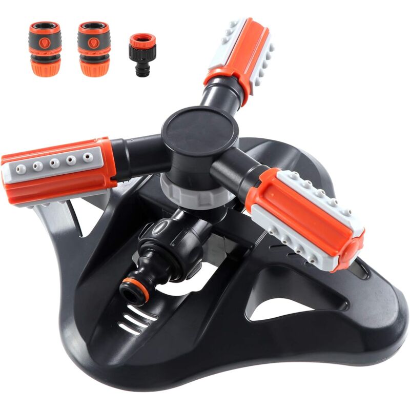 Garden Sprinkler, 360 degrees ROtating 3 Arm Automatic Lawn Sprinkler Watering Irrigation V1188-MS-227-1329