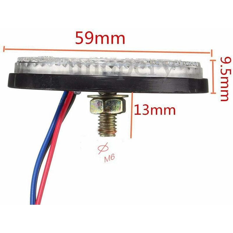 LED Trailer Lights, 2 pcs LED Trailer Tail Lights ROund Reflector Brake Light LED Clearance Light 12V For Car V1188-MS-227-1336