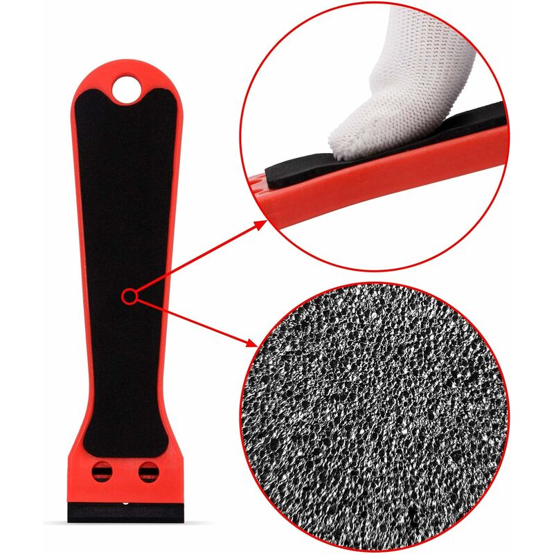 2 Plastic Scraper With 100 Squeegees, Long Handle Scrapers, For Removing Labels, Glue, Paint, Stickers And V1188-MS-227-1341