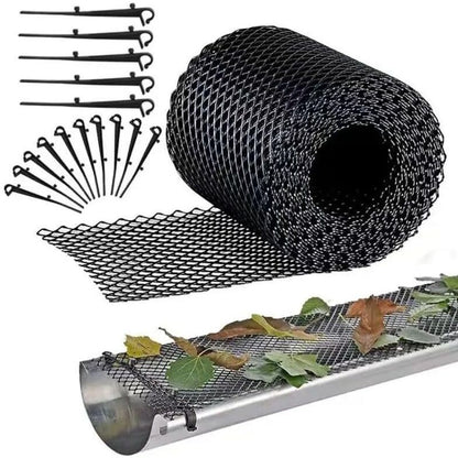 Plastic Gutter Guard, 18Cm X 8M, Heavy Duty Mesh Gutter Guard, Leaf Filter, (18Cm X 8M) V1188-MS-227-1342