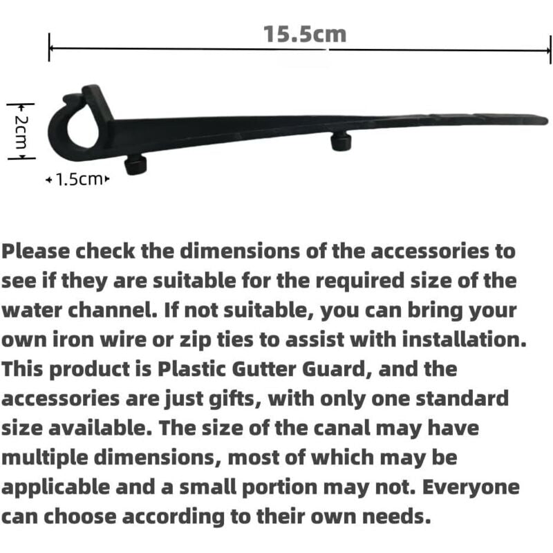 Plastic Gutter Guard, 18Cm X 8M, Heavy Duty Mesh Gutter Guard, Leaf Filter, (18Cm X 8M) V1188-MS-227-1342