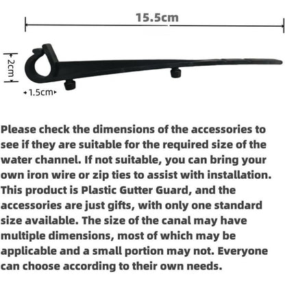 Plastic Gutter Guard, 18Cm X 8M, Heavy Duty Mesh Gutter Guard, Leaf Filter, (18Cm X 8M) V1188-MS-227-1342