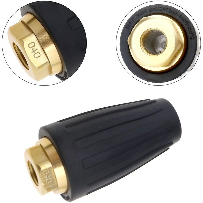 3000 Psi - ROtating Turbo Nozzle For Pressure Washer - Quick Connect - 040 V1188-MS-227-1343