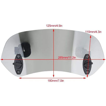 Motorcycle Windshield Adjustable Clip On Windscreen Wind Deflector Windshield Accessories For Motorcycle Tawny V1188-MS-227-1353