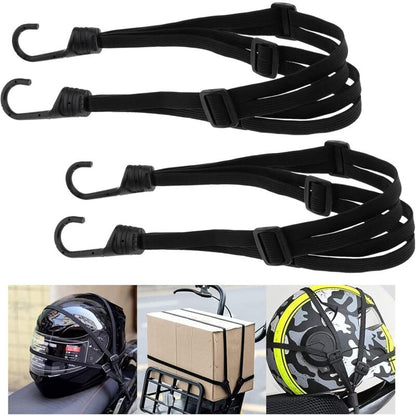 Bungee Cords With Hooks, 2 Pieces Adjustable Luggage Straps, Elastic Strap With 4 Sliding Buckles For V1188-MS-227-1373