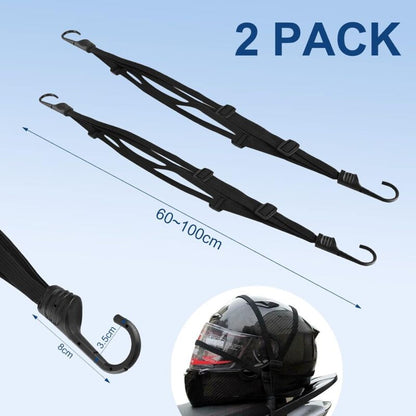 Bungee Cords With Hooks, 2 Pieces Adjustable Luggage Straps, Elastic Strap With 4 Sliding Buckles For V1188-MS-227-1373