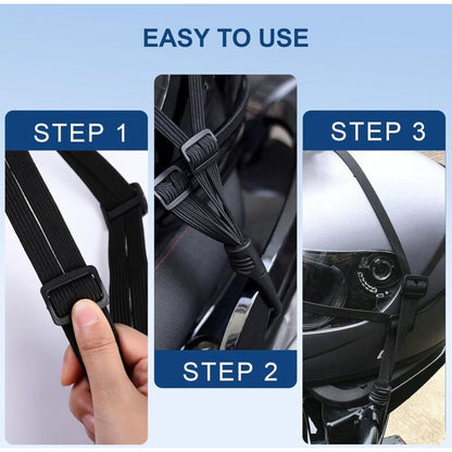 Bungee Cords With Hooks, 2 Pieces Adjustable Luggage Straps, Elastic Strap With 4 Sliding Buckles For V1188-MS-227-1373