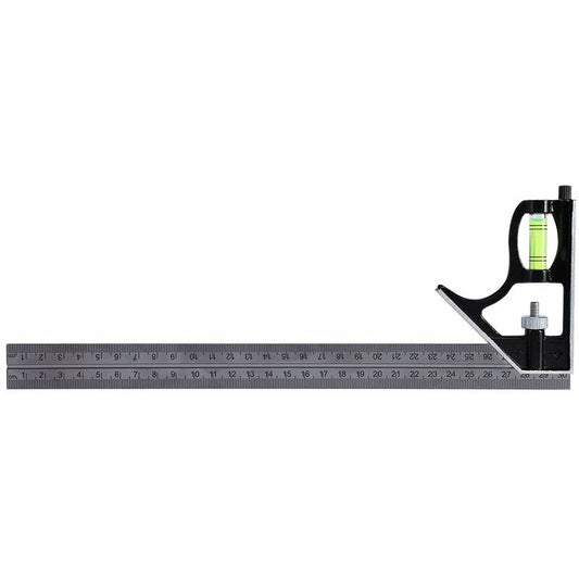 Combination Square 300Mm 12" Heavy Duty Professional Inch/Metric Level & Tool Stainless Steel Metal Carpenter V1188-MS-227-1378