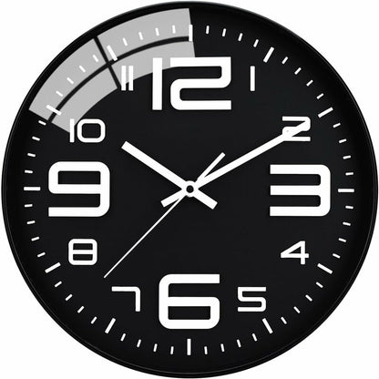 Silent Clock, 30Cm Quartz Silent Clocks, Battery Powered, Modern Style Designed For Home, Office And School V1188-MS-227-1386