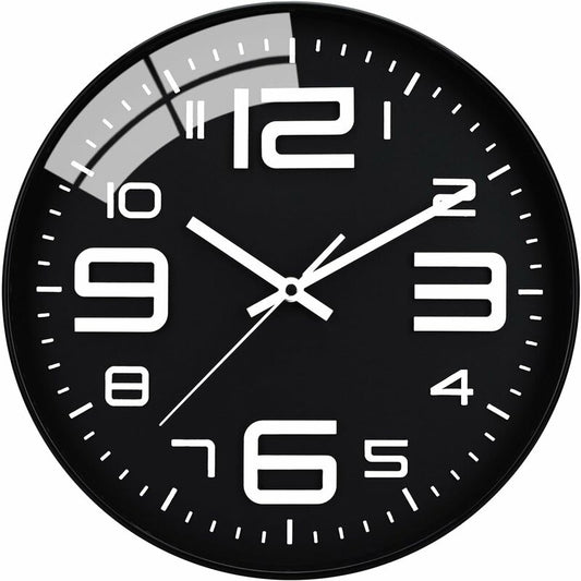 Silent Clock, 30Cm Quartz Silent Clocks, Battery Powered, Modern Style Designed For Home, Office And School V1188-MS-227-1386