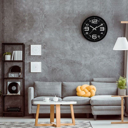 Silent Clock, 30Cm Quartz Silent Clocks, Battery Powered, Modern Style Designed For Home, Office And School V1188-MS-227-1386