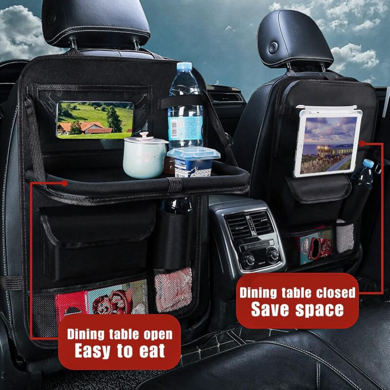 Car Organizer For Kids, Back Seat Protector With Clear Pocket, Organizer With Tray And Phone/Ipad V1188-MS-227-1393