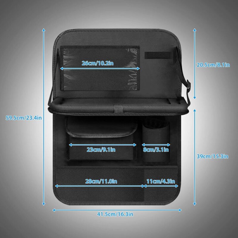 Car Organizer For Kids, Back Seat Protector With Clear Pocket, Organizer With Tray And Phone/Ipad V1188-MS-227-1393