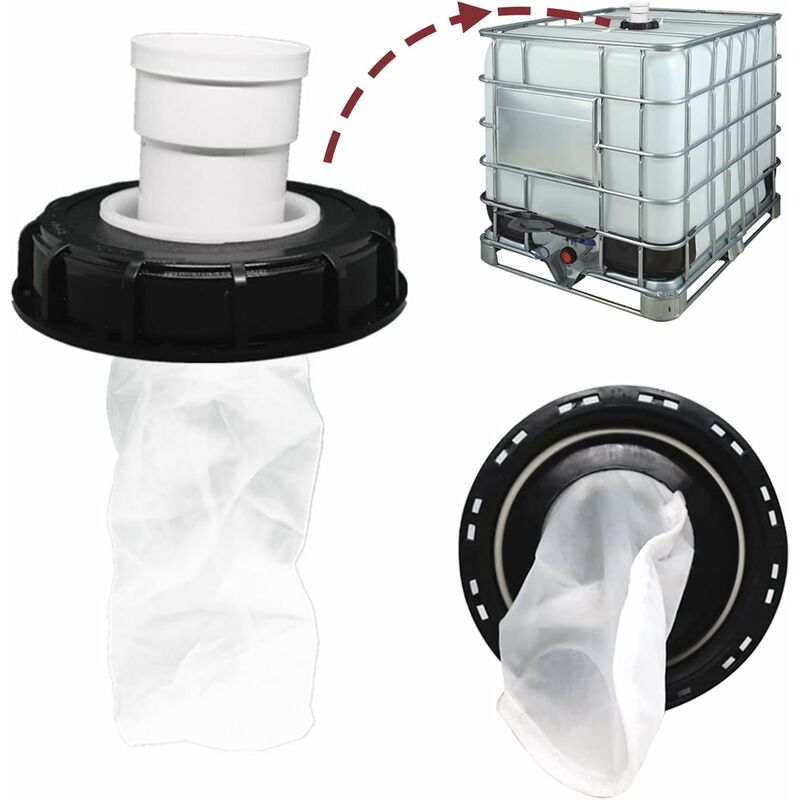Ibc Lid Filter - Rainwater Filter - Washable Nylon - With Lid - 165Mm - 245Mm - Water Filter - Rainwater Tank V1188-MS-227-1398