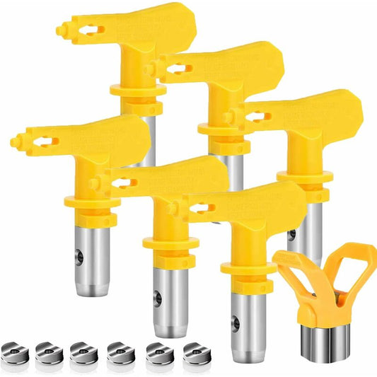 6 pcs Airless Nozzle,Airless Spray Gun Nozzle For High Pressure Paint Gun(Type 413,415,417,419,423,425) V1188-MS-227-1401