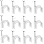 400 pcs Steel Cable Clips Wall Mounted - Various - Strong - Durable - White - ROund - 400 6Mm - Cable V1188-MS-227-1402