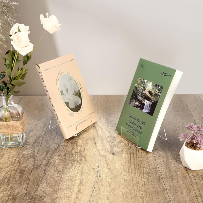 7 Pieces Acrylic Bookends, Clear Bookends, For Office Bookstore Schools Library - 10.5 X 9 X 7.5Cm V1188-MS-227-1404