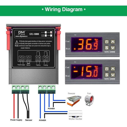 Stc-1000 Temperature Controller, 12V 10A Multi-Purpose Digital Thermostat With Ntc Probe For Fermentation V1188-MS-227-1405
