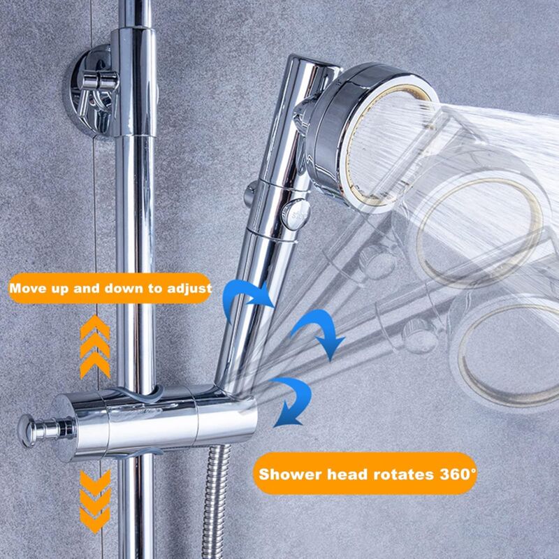 Shower Head Holder 20-25Mm Adjustable Shower Bracket Holder Replacement Shower Holders With Side Knob Chrome V1188-MS-227-1406