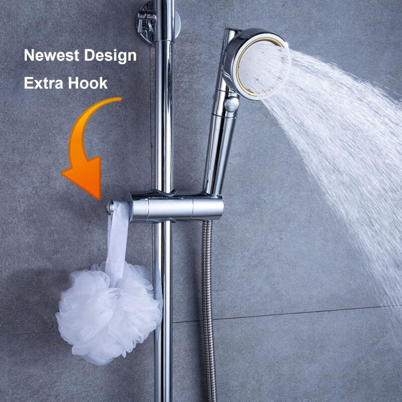 Shower Head Holder 20-25Mm Adjustable Shower Bracket Holder Replacement Shower Holders With Side Knob Chrome V1188-MS-227-1406