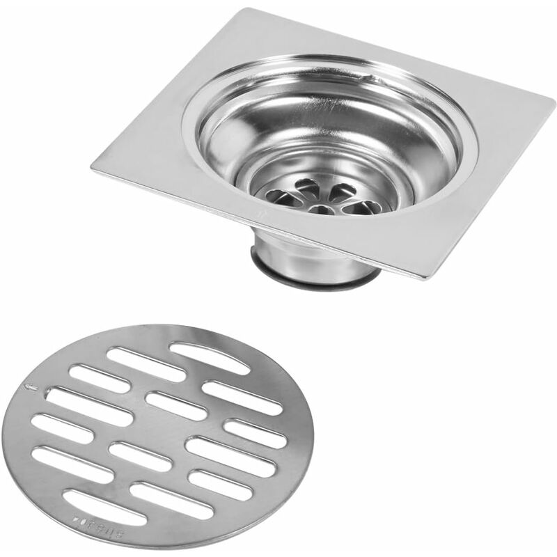 Floor Drain Stainless Steel Thick Anti-Odor Square Shower Drain For Bathroom 100Mm (Style : 2) V1188-MS-227-1407