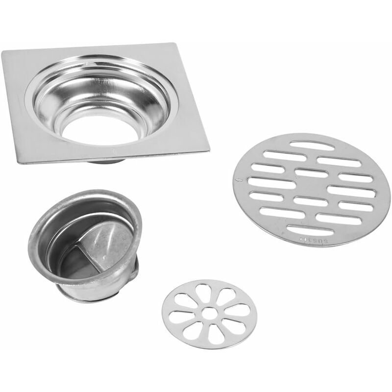 Floor Drain Stainless Steel Thick Anti-Odor Square Shower Drain For Bathroom 100Mm (Style : 2) V1188-MS-227-1407