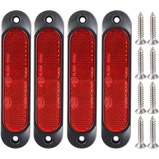 4 pcs Red 12V-24V Front Side Marker 27 LED Trailer Truck, LED Rear Marker Trailer Parking Turn Signal Lights V1188-MS-227-1408