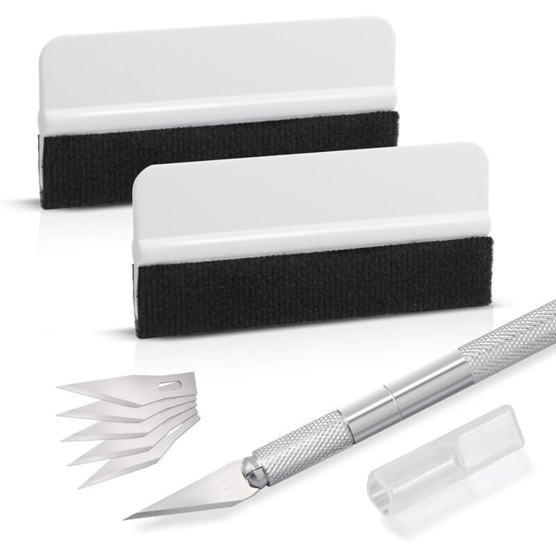 Car Accessories Squeegee Kit, With Felt Squeegee, Hobby Knife For Application Or Scraping With Cutter And V1188-MS-227-1416